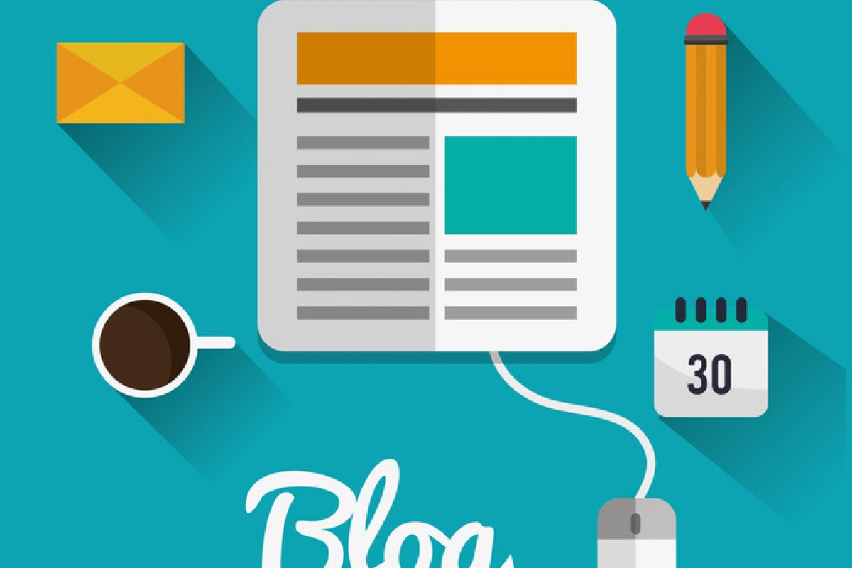 Blog icons design Blog concept with technology icons design, vector illustration 10 eps graphic.